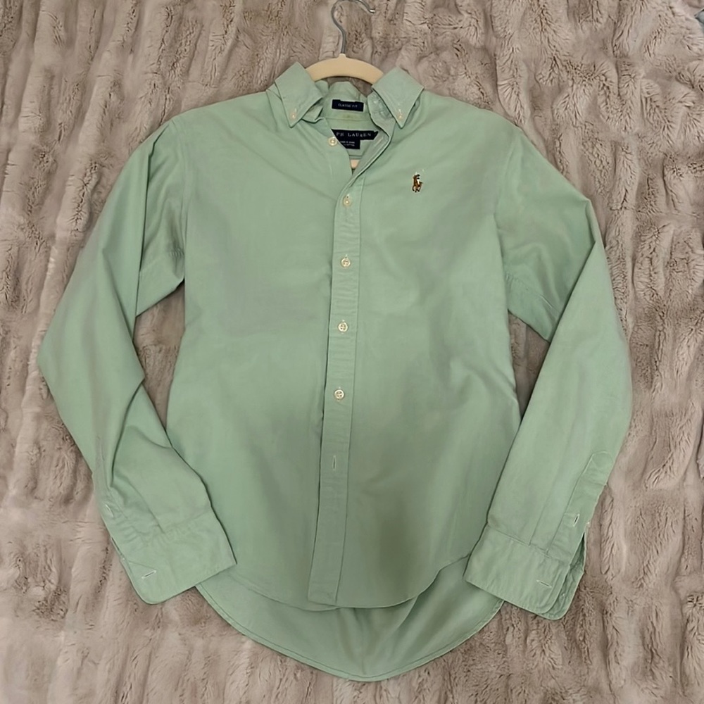 Ralph Lauren Mint Green Classic Fit Oxford Size 2